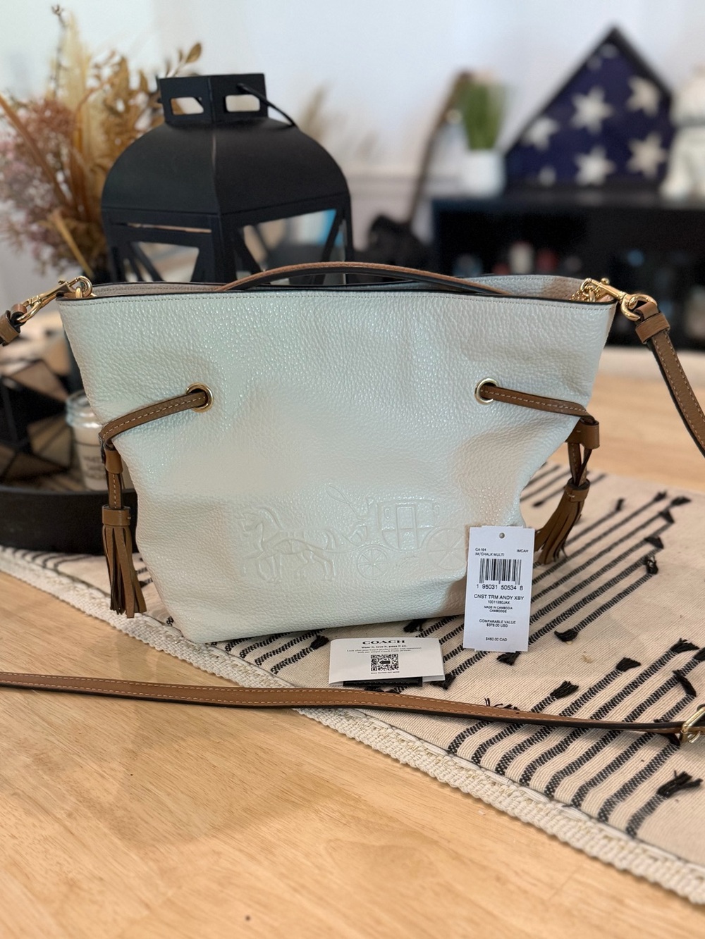 Coach Andy Crossbody with Horse and Carriage pebbled leather